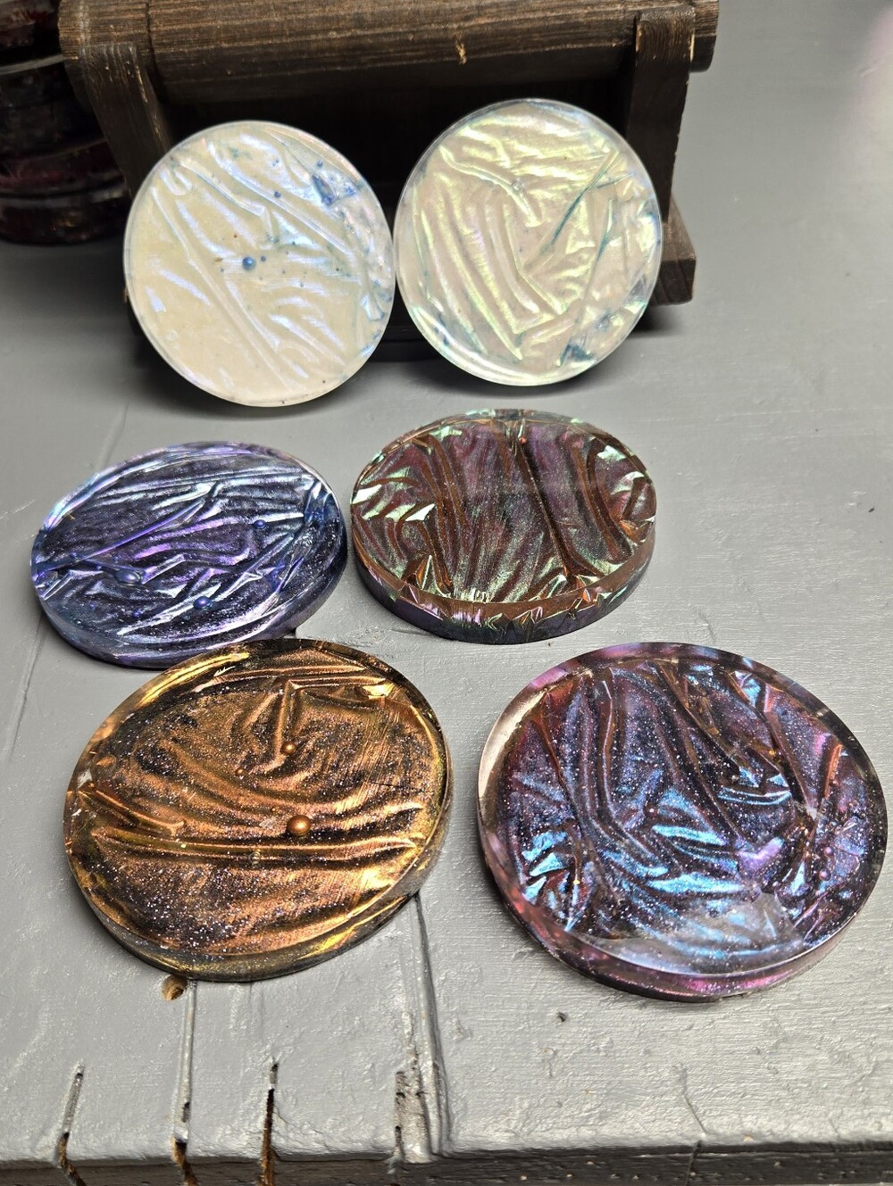 Iridescent Coasters - Multi Color - Picture 14 of 15